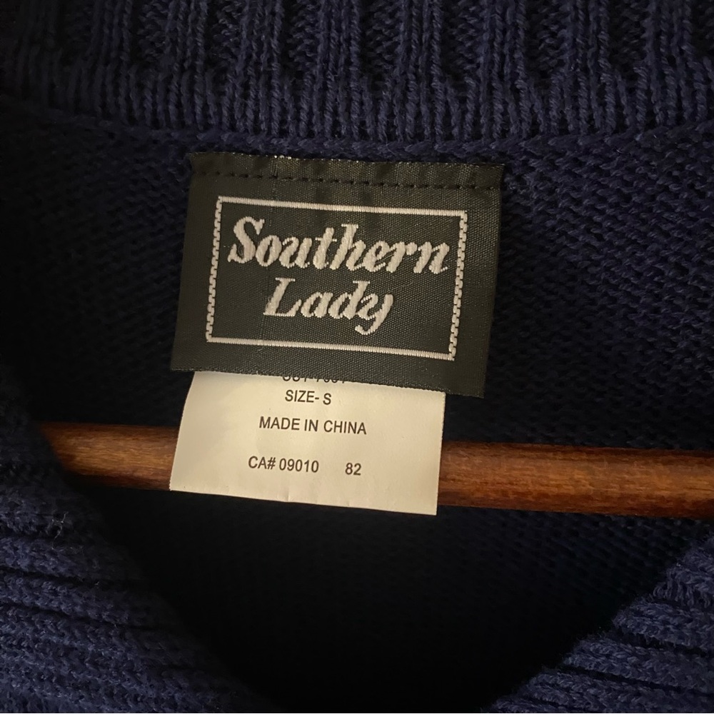 Vintage Southern Lady Women's Winter Embroidered Sweater Vest Zip Closure Small - Picture 5 of 8